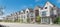 Panoramic brand new park side three story single family houses near Dallas, Texas