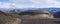 Panoramic breathtaking view on Landscape of Godland and thorsmork over plateau of Morinsheidi with rugged green moss covered rocks