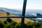 Panoramic in cable car view of the Oakland and San Francisco