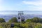 Panoramic cable car view of the Oakland and San Francisco