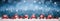 Panoramic christmas ornaments background