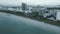 Panoramic cinematic footage beach view