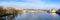 Panoramic citiscape of Prague casle, Charles bridge and river