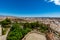 Panoramic cityscape of Almeria with the walls of Alcazaba (Castle)