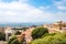 Panoramic cityscape of cagliari during sunny summer day