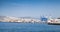 Panoramic cityscape. Main port of Izmir, Turkey