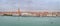 Panoramic cityscape view of Venice lagoon, Italy