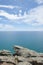 Panoramic cliff Lookout over ocean
