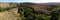 Panoramic of the cliffs and meander of the river Duraton, in Sepulvada, Segovia, Spain.