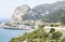 Panoramic of the coast of El Garraf in Barcelona