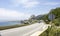 Panoramic of the coast of El Garraf with port, Barcelona