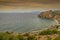 Panoramic coastal line with beach and sea panarea