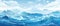 Panoramic cold arctic ocean stormy blue sea waves seascape - generative AI