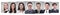 Panoramic collage of portraits of young entrepreneurs.