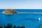 Panoramic daytime view from West Head Lookout to Barrenjoey Headland, Pittwater, Australia.