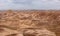 Panoramic desert landscape in the remote part of the Judean Desert, Israel.