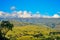 Panoramic Drakensberg mountain escarpment around Cathkin park in Kwazulu natal South Africa