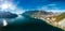Panoramic drone view of Brunnen and Ingenbohl, Switzerland
