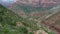 Panoramic drone view of a valley in Zion National Park in Utah