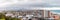 Panoramic Elevated view of Muizenberg beach in False Bay, South Africa