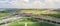 Panoramic flyover Katy freeway Interstate 10 stack interchange c