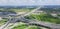 Panoramic flyover Katy freeway Interstate 10 stack interchange c