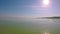 Panoramic footage in a lake Balaton, beach Szigliget in Hungary with GoPro