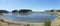 Panoramic of the French Alps : panoramic view of Lake Barbeyroux and the neighboring mountains