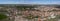 Panoramic general view from castle of the city of Penafiel, Spain