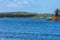 Panoramic of Goto Salt or Flamingo Lake on the island of Bonaire