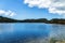 Panoramic of Goto Salt or Flamingo Lake on the island of Bonaire