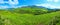 Panoramic green fields in the countryside of Ireland. Dingle peninsula, County Kerry.