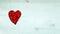 Panoramic with heart made â€‹â€‹up of little heart-shaped candies