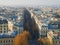 Panoramic High angle view of streets in the city of Paris