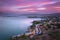 Panoramic high point view at sunset of the picturesque gulf of Mirambello.