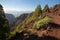 A panoramic hiking trail from Arure to La Merica overlooking the Valle Gran Rey, La Gomera, Canary Islands