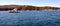 Panoramic hills, rocks in Elba island, Italy, landscape