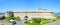 Panoramic Historic Fort Michelangelo at Civitavecchia, Cruise and Industrial Port of Rome. Italy