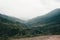 Panoramic image of Binh Lieu mountains area in Quang Ninh province in northeastern Vietnam. This is the border region of Vietnam