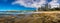 Panoramic image of Dicky Beach, Caloundra, Queensland, Australia