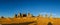 A panoramic image of the Pinnacles of Nambung National park near