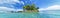 Panoramic image of tropical island