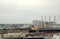 Panoramic industrial view of port and refining operations