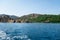 Panoramic island view on amazing bay Ionian Sea