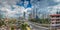 Panoramic of Kuala Lumpur and Petronas Twin Towers during daylight