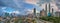 Panoramic of Kuala Lumpur and Petronas Twin Towers during daylight