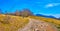 Panoramic landscape of Alpe Vicania montane meadow, Vico Morcote, Switzerland