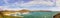 Panoramic landscape with Barleycove beach on a sunny day in a c