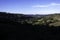 Panoramic landscape with beautiful mountains and blue sky