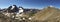 Panoramic Landscape Cline Pass Valley Mountain Climbing Canadian Rockies Brazeau County Alberta Sunny Summertime Day